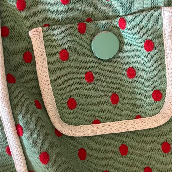 Missoni Green and Red Polka Dot A-Line Skirt - Picture 2 of 6